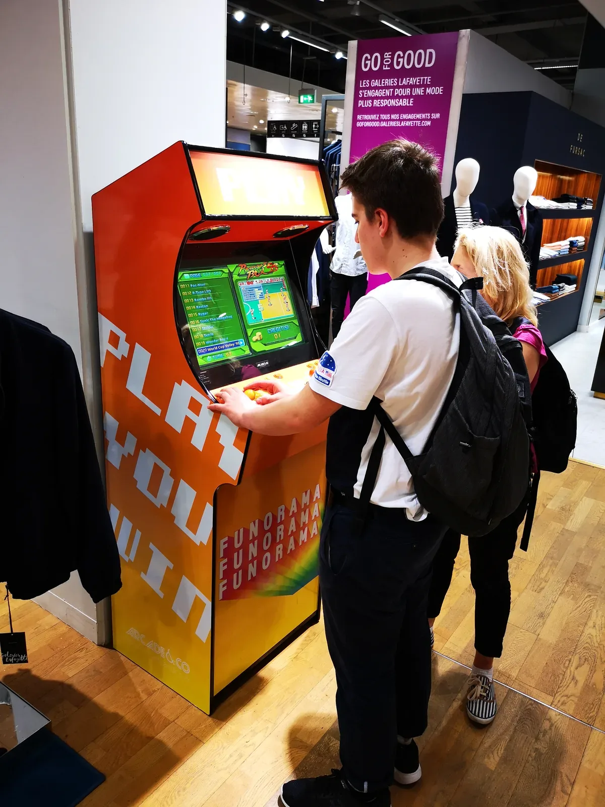 Borne d’arcade lors d’un événement